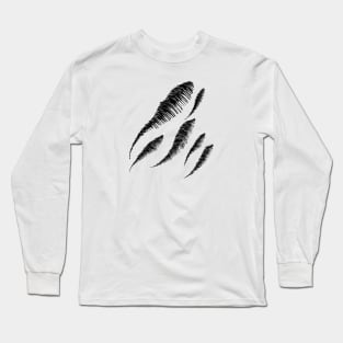 Swimming Fish Black Long Sleeve T-Shirt